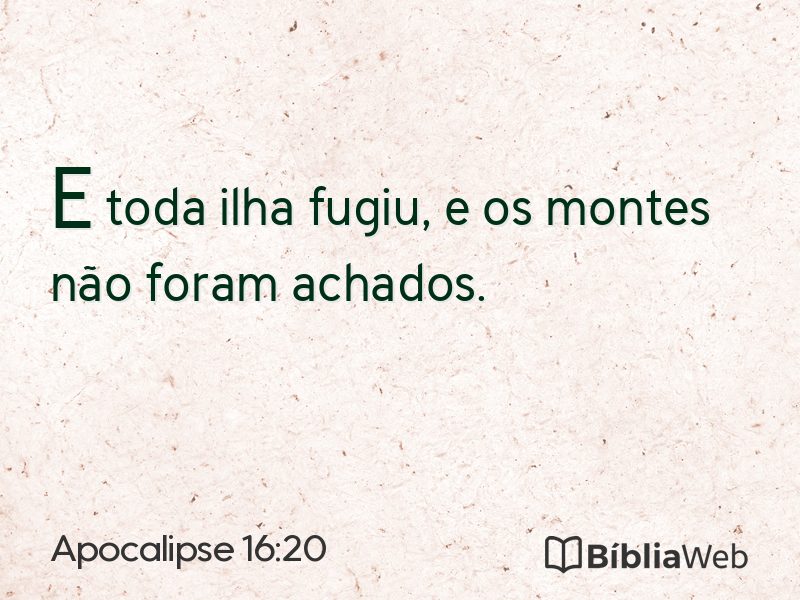 Apocalipse 16:20 em imagem para compartilhar