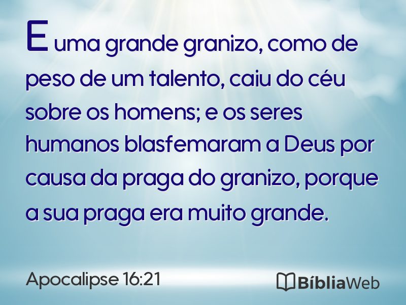 Apocalipse 16:21 em imagem para compartilhar