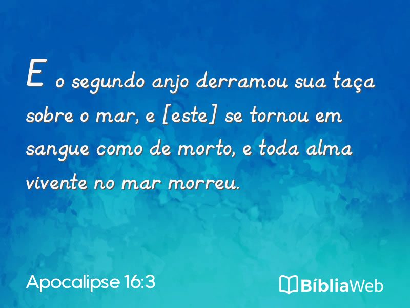 Apocalipse 16:3 em imagem para compartilhar