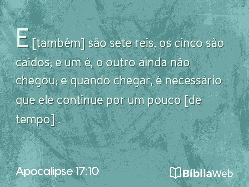 Apocalipse 17:10 em imagem para compartilhar