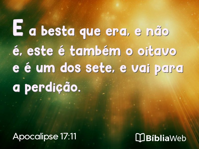 Apocalipse 17:11 em imagem para compartilhar