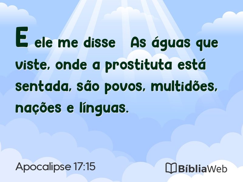 Apocalipse 17:15 em imagem para compartilhar