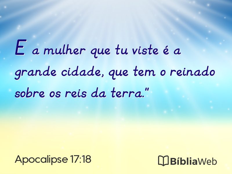 Apocalipse 17:18 em imagem para compartilhar