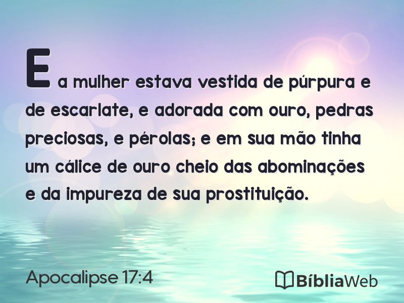 Apocalipse 17:4 em imagem para compartilhar