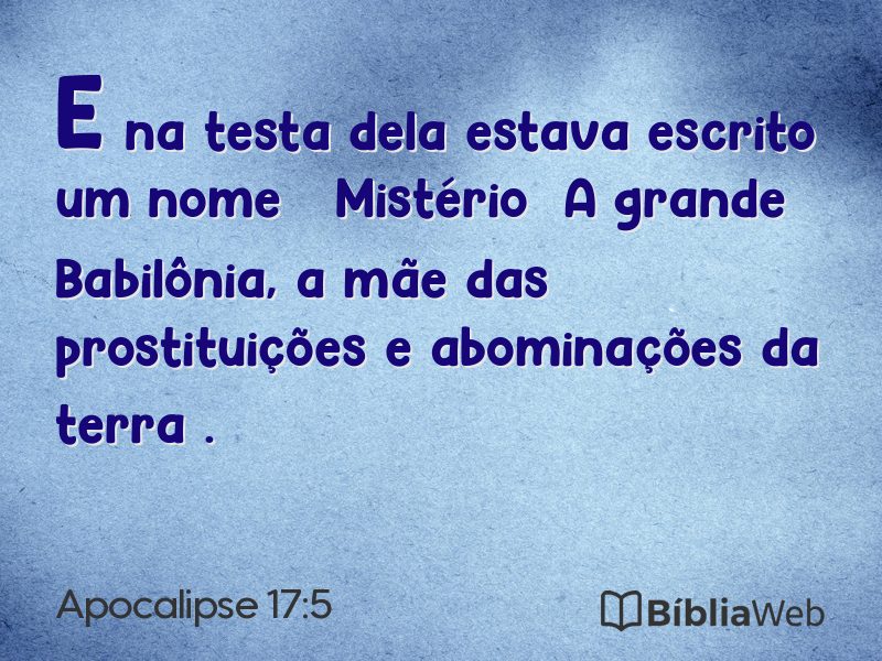 Apocalipse 17:5 em imagem para compartilhar