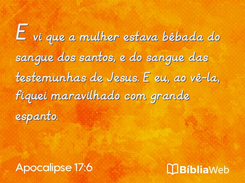Apocalipse 17:6 em imagem para compartilhar