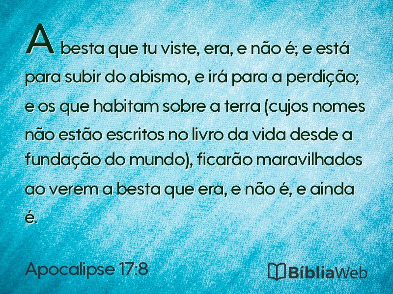 Apocalipse 17:8 em imagem para compartilhar