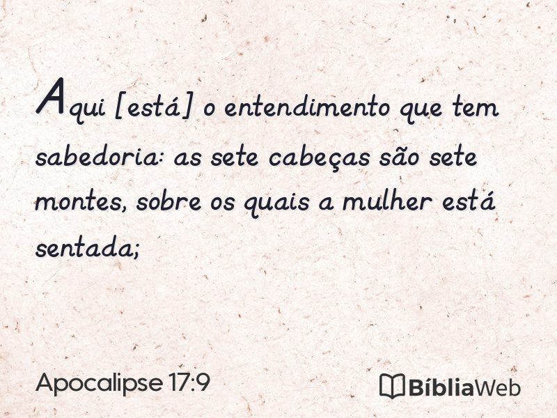 Apocalipse 17:9 em imagem para compartilhar