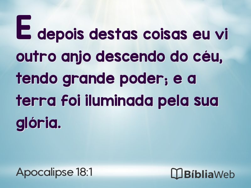 Apocalipse 18:1 em imagem para compartilhar
