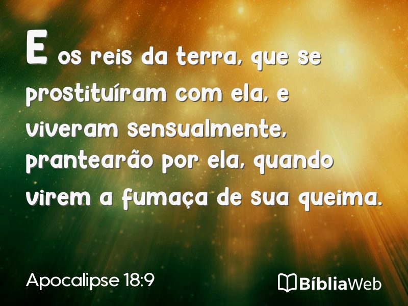 Apocalipse 18:9 em imagem para compartilhar