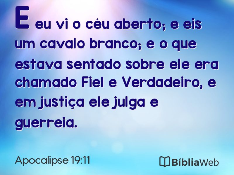 Apocalipse 19:11 em imagem para compartilhar