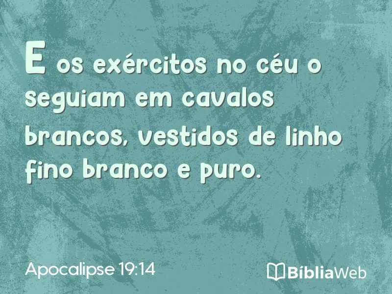 Apocalipse 19:14 em imagem para compartilhar