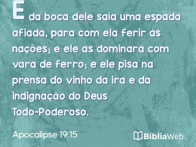 Apocalipse 19:15 em imagem para compartilhar