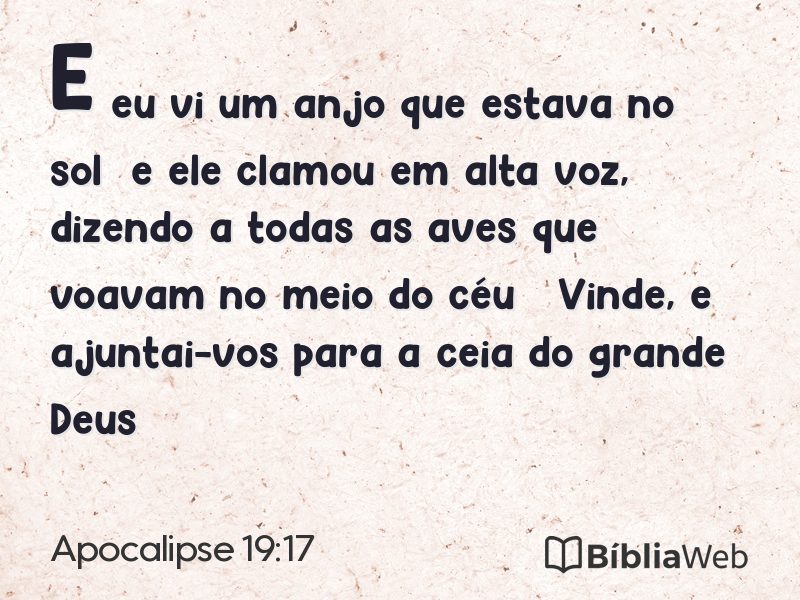 Apocalipse 19:17 em imagem para compartilhar