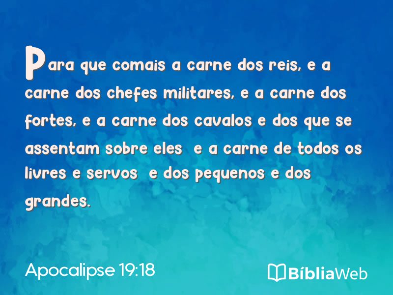 Apocalipse 19:18 em imagem para compartilhar