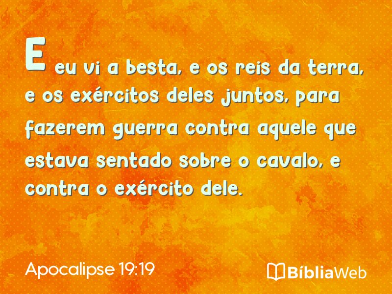 Apocalipse 19:19 em imagem para compartilhar