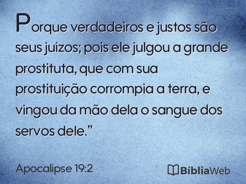 Apocalipse 19:2 em imagem para compartilhar