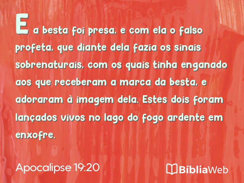 Apocalipse 19:20 em imagem para compartilhar