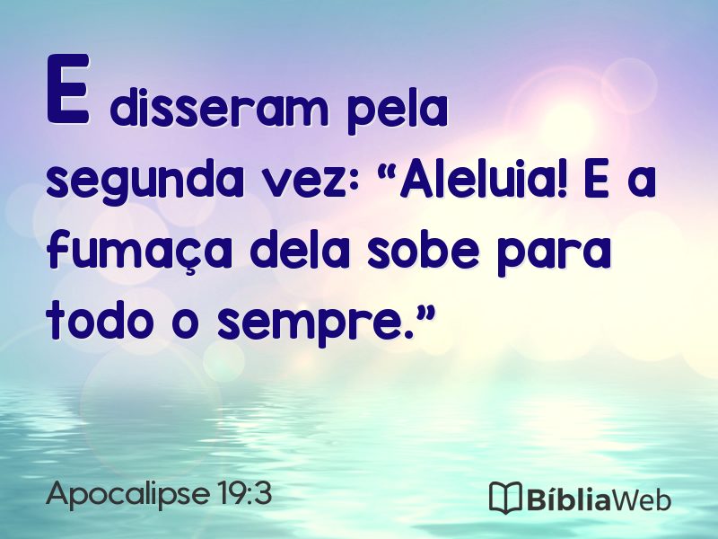 Apocalipse 19:3 em imagem para compartilhar