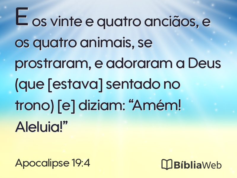 Apocalipse 19:4 em imagem para compartilhar