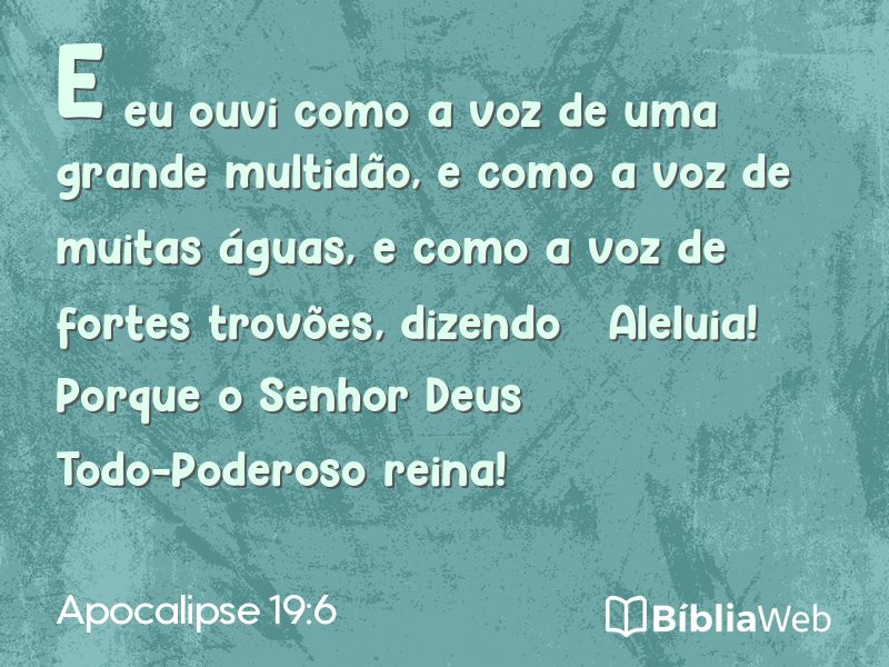 Apocalipse 19:6 em imagem para compartilhar
