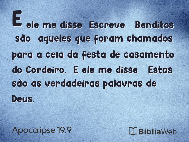 Apocalipse 19:9 em imagem para compartilhar