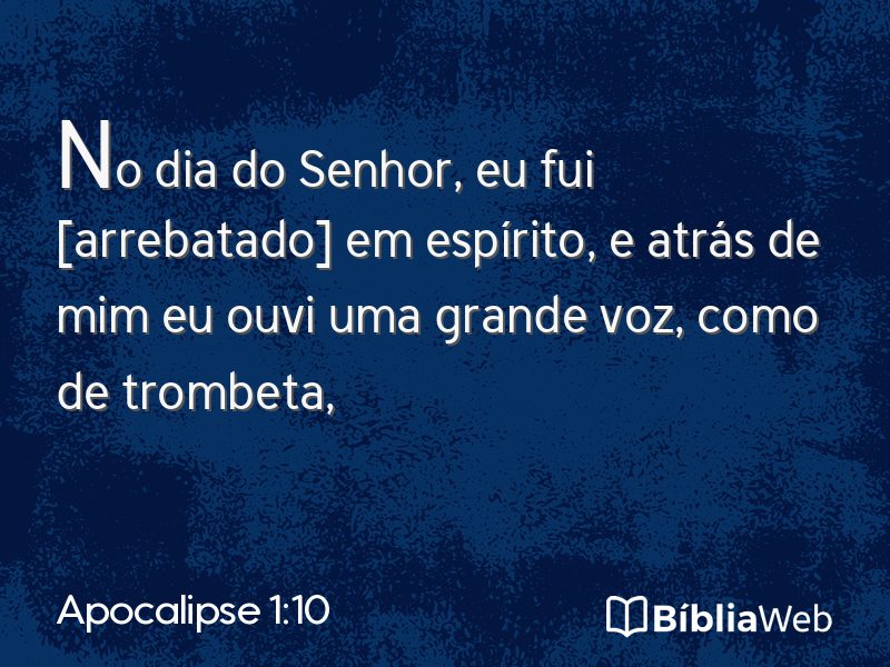 Apocalipse 1:10 em imagem para compartilhar