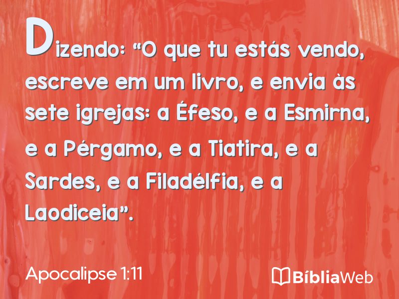 Apocalipse 1:11 em imagem para compartilhar