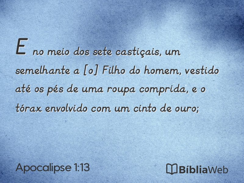Apocalipse 1:13 em imagem para compartilhar