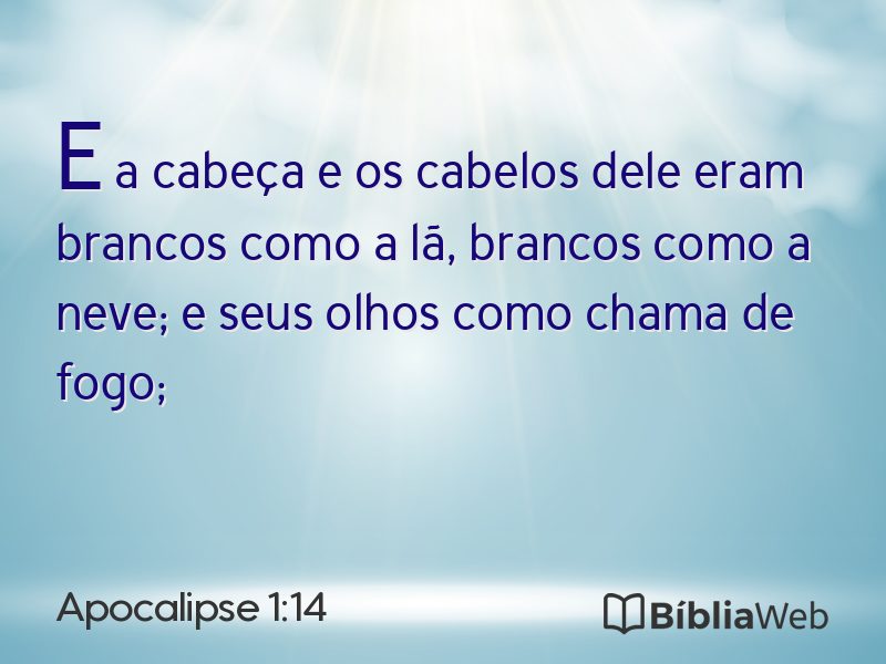 Apocalipse 1:14 em imagem para compartilhar