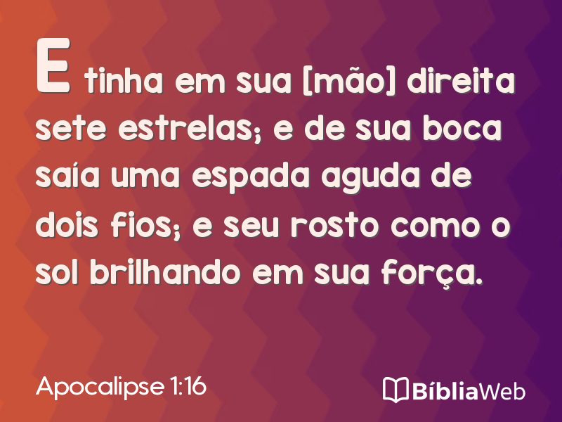 Apocalipse 1:16 em imagem para compartilhar