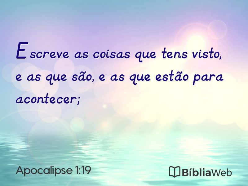Apocalipse 1:19 em imagem para compartilhar