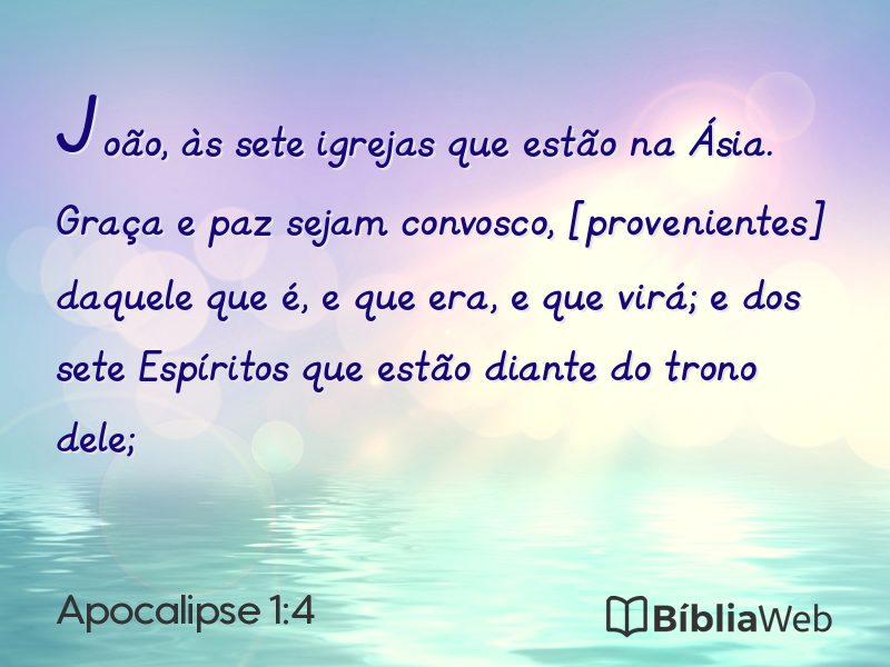 Apocalipse 1:4 em imagem para compartilhar