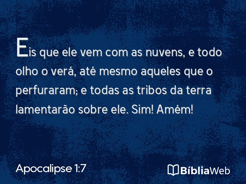 Apocalipse 1:7 em imagem para compartilhar