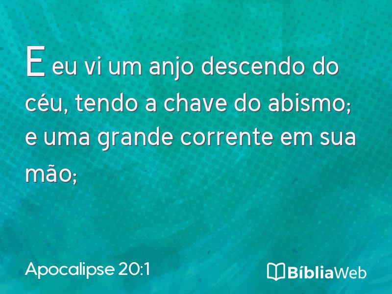 Apocalipse 20:1 em imagem para compartilhar