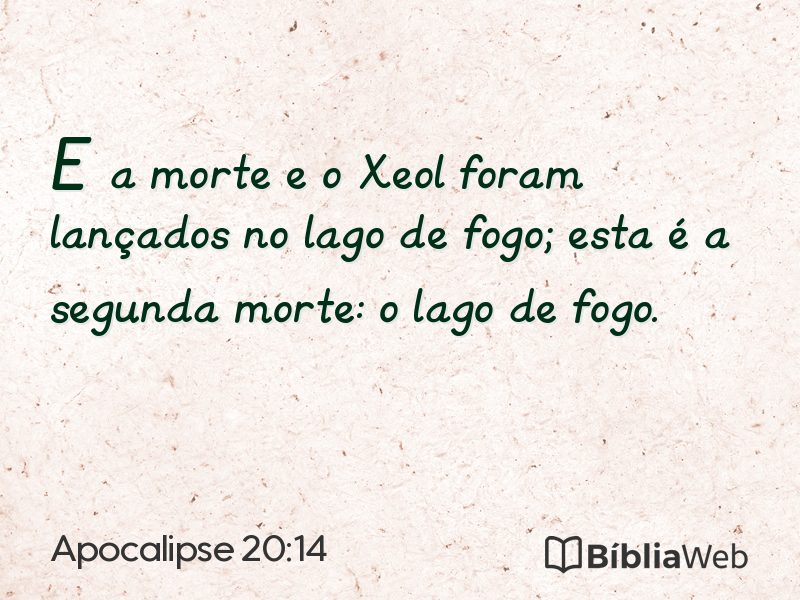 Apocalipse 20:14 em imagem para compartilhar