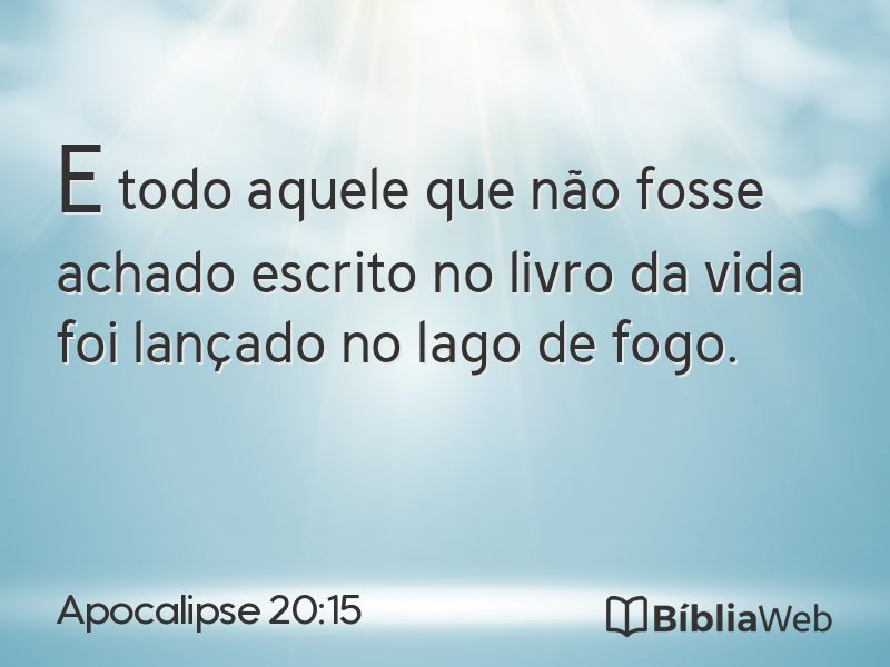 Apocalipse 20:15 em imagem para compartilhar