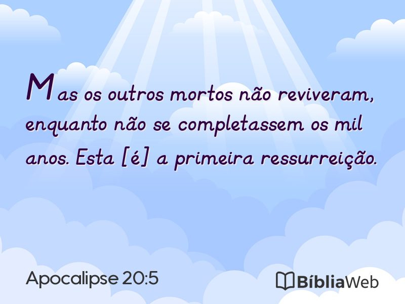 Apocalipse 20:5 em imagem para compartilhar