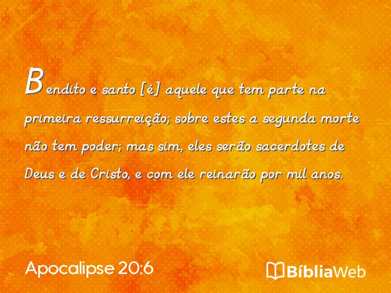 Apocalipse 20:6 em imagem para compartilhar