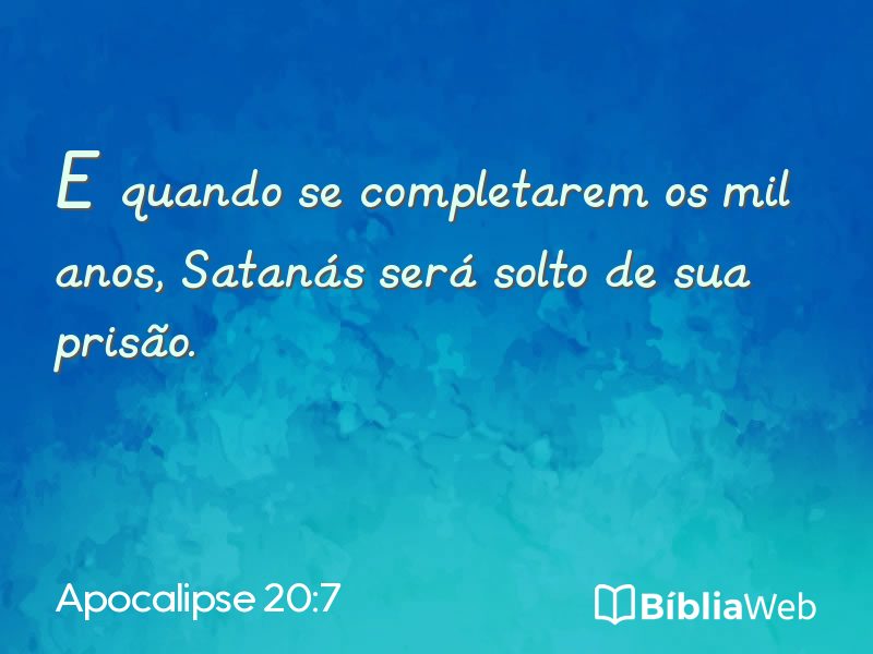 Apocalipse 20:7 em imagem para compartilhar