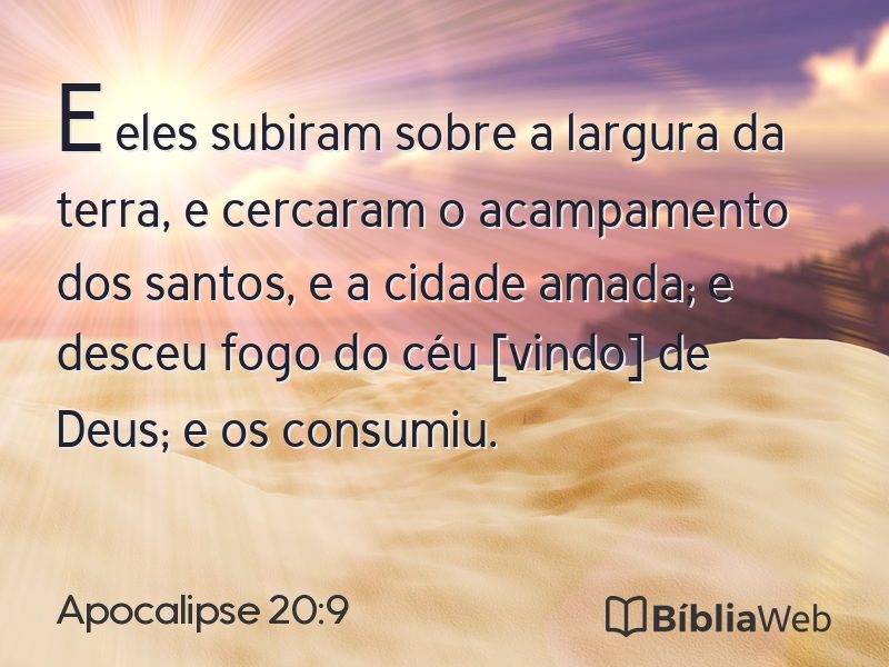 Apocalipse 20:9 em imagem para compartilhar