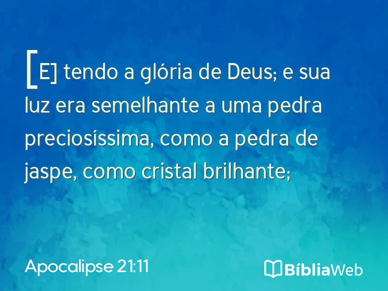 Apocalipse 21:11 em imagem para compartilhar
