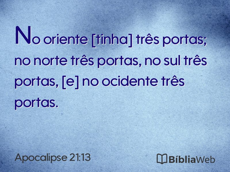 Apocalipse 21:13 em imagem para compartilhar