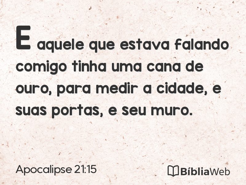 Apocalipse 21:15 em imagem para compartilhar