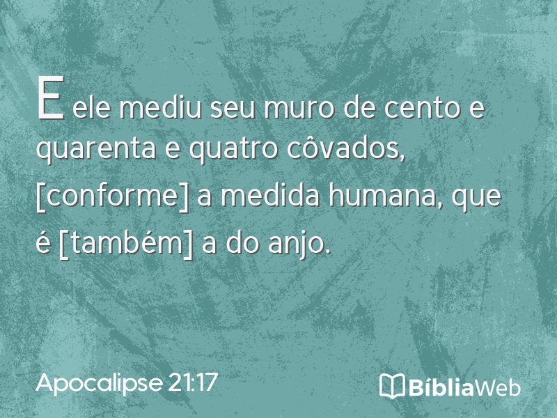 Apocalipse 21:17 em imagem para compartilhar