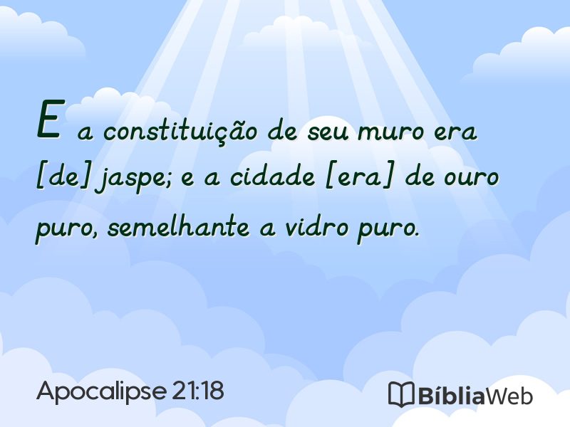 Apocalipse 21:18 em imagem para compartilhar
