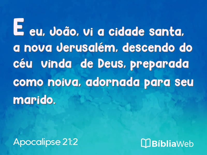 Apocalipse 21:2 em imagem para compartilhar