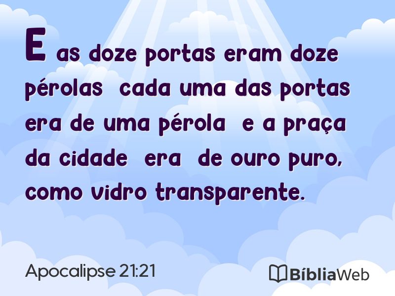 Apocalipse 21:21 em imagem para compartilhar