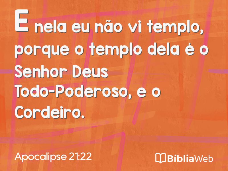 Apocalipse 21:22 em imagem para compartilhar