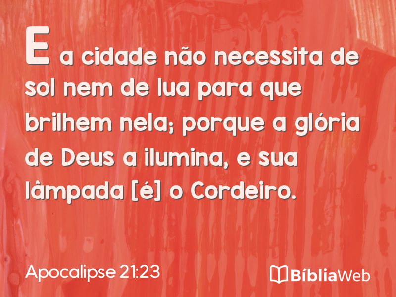 Apocalipse 21:23 em imagem para compartilhar